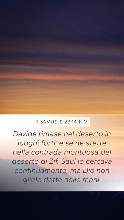 1 Samuele 23:14 RIV Bible Verse Image
