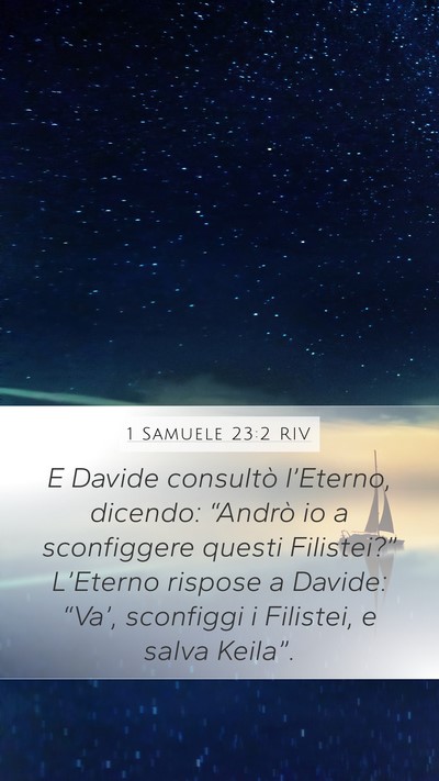 1 Samuele 23:2 RIV Bible Verse Image