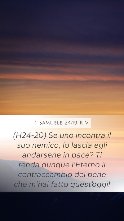 1 Samuele 24:19 RIV Bible Verse Image