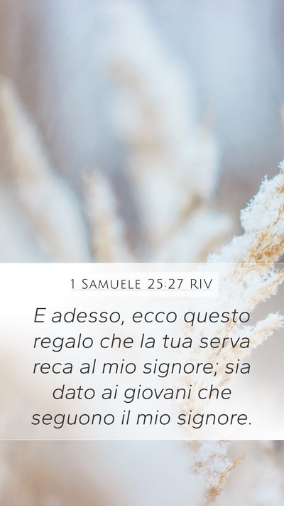 1 Samuele 25:27 RIV Bible Verse Image
