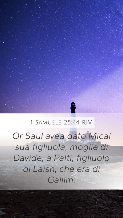 1 Samuele 25:44 RIV Bible Verse Image