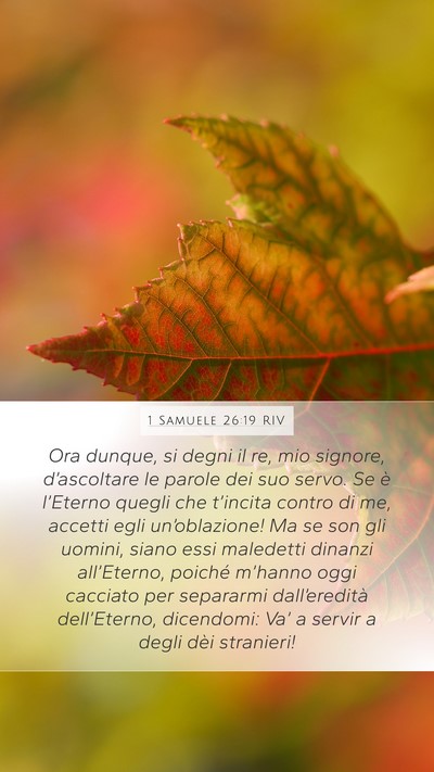 1 Samuele 26:19 RIV Bible Verse Image