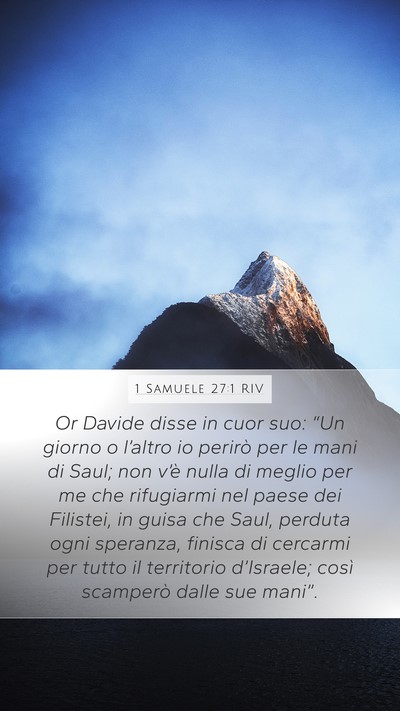 1 Samuele 27:1 RIV Bible Verse Image