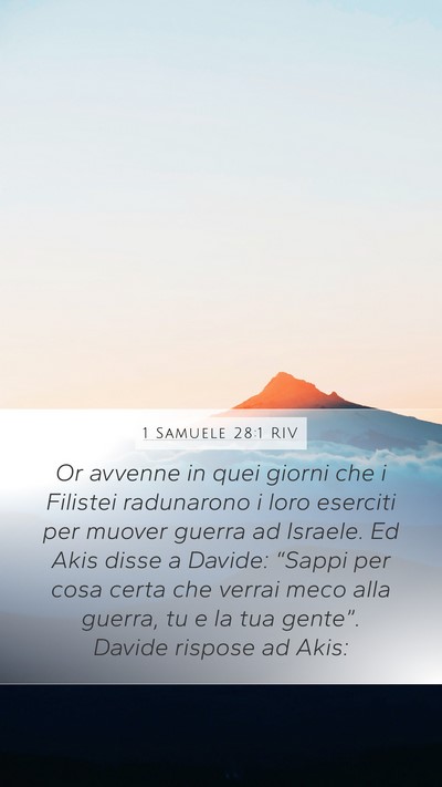 1 Samuele 28:1 RIV Bible Verse Image