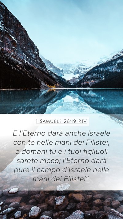 1 Samuele 28:19 RIV Bible Verse Image