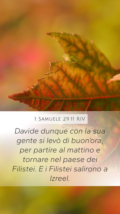 1 Samuele 29:11 RIV Bible Verse Image