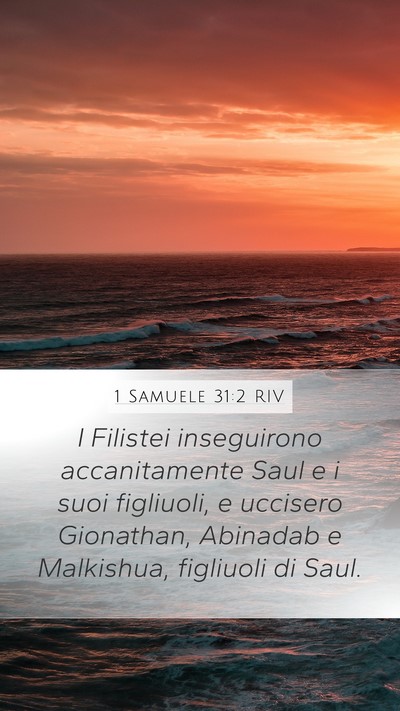 1 Samuele 31:2 RIV Bible Verse Image