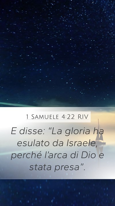1 Samuele 4:22 RIV Bible Verse Image