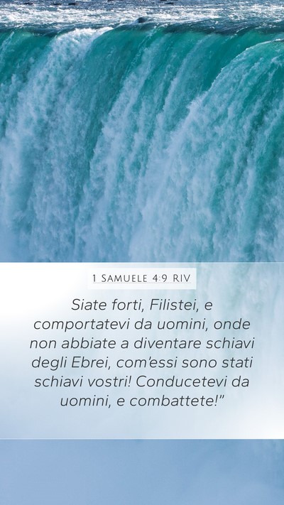 1 Samuele 4:9 RIV Bible Verse Image