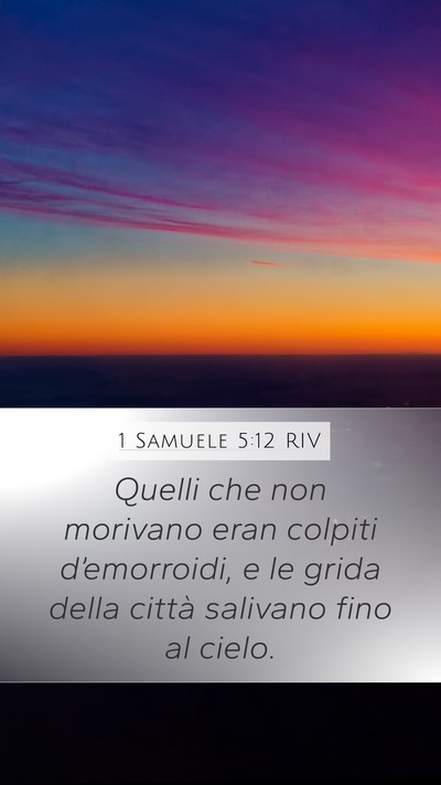 1 Samuele 5:12 RIV Bible Verse Image