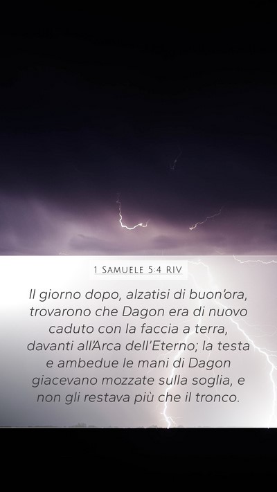 1 Samuele 5:4 RIV Mobile Phone Wallpaper - Il giorno dopo, alzatisi di buon’ora, trovarono - Mobile Bible Verse Wallpaper