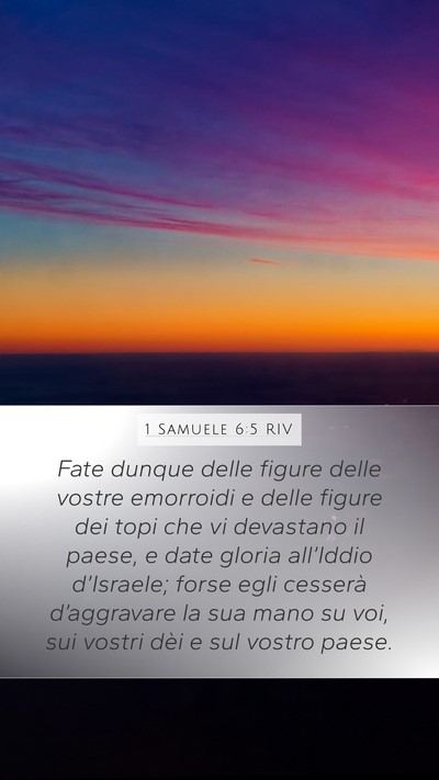 1 Samuele 6:5 RIV Bible Verse Image