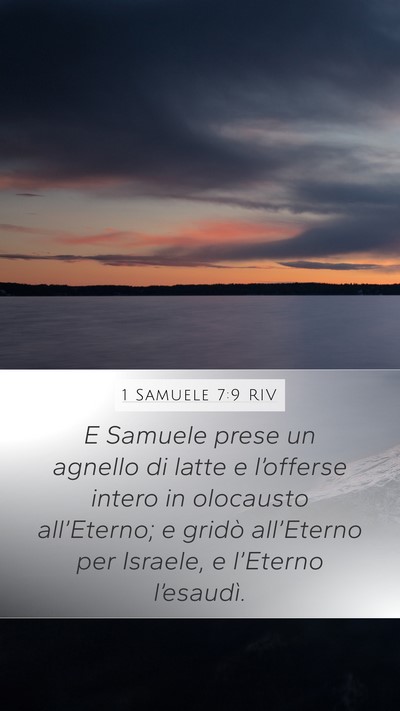 1 Samuele 7:9 RIV Bible Verse Image