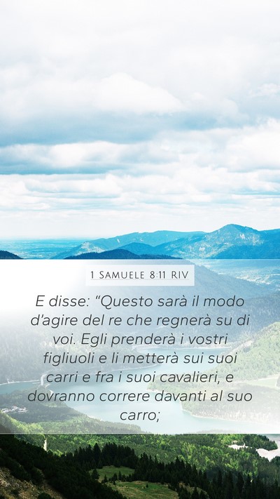 1 Samuele 8:11 RIV Bible Verse Image