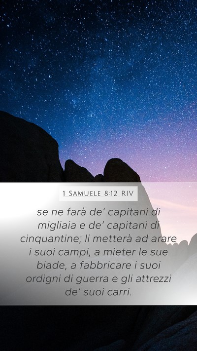 1 Samuele 8:12 RIV Bible Verse Image
