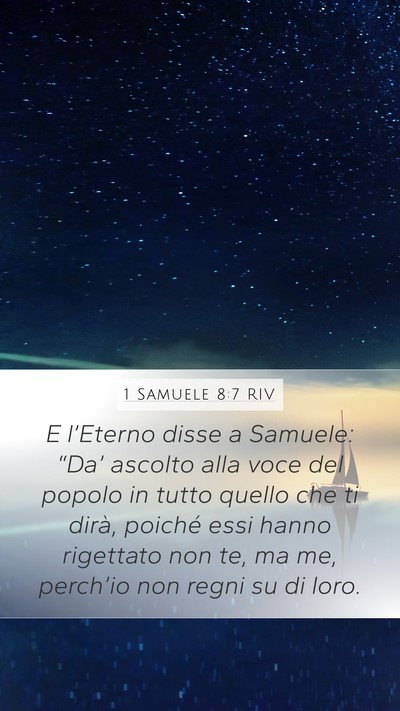 1 Samuele 8:7 RIV Bible Verse Image