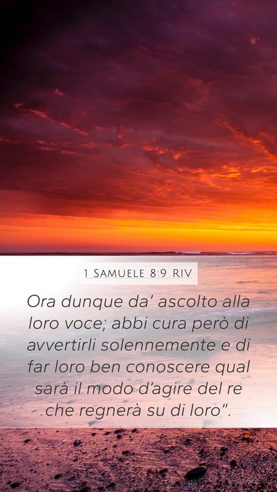 1 Samuele 8:9 RIV Bible Verse Image