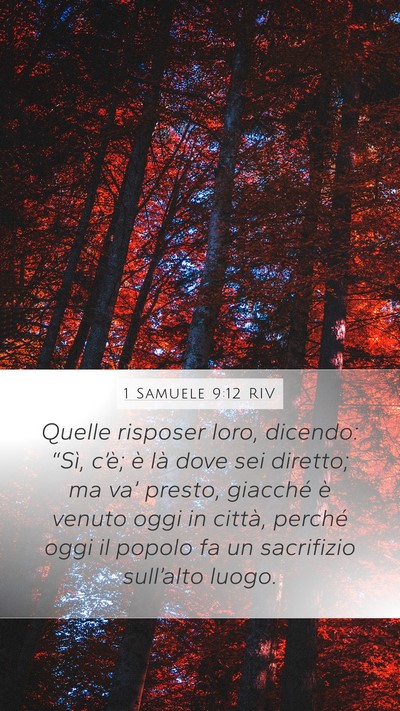 1 Samuele 9:12 RIV Bible Verse Image