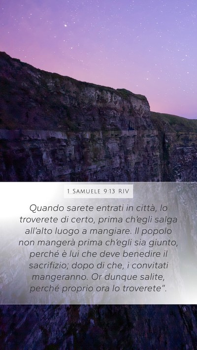 1 Samuele 9:13 RIV Bible Verse Image