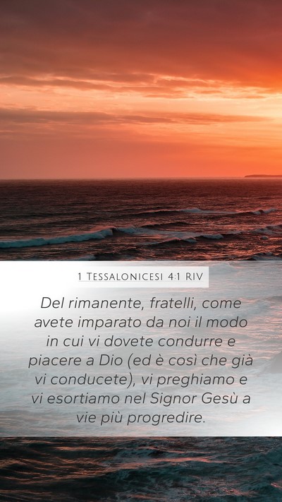 1 Tessalonicesi 4:1 RIV Bible Verse Image
