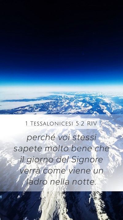 1 Tessalonicesi 5:2 RIV Bible Verse Image