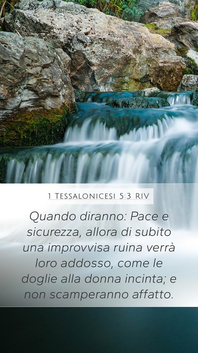 1 Tessalonicesi 5:3 RIV Bible Verse Image