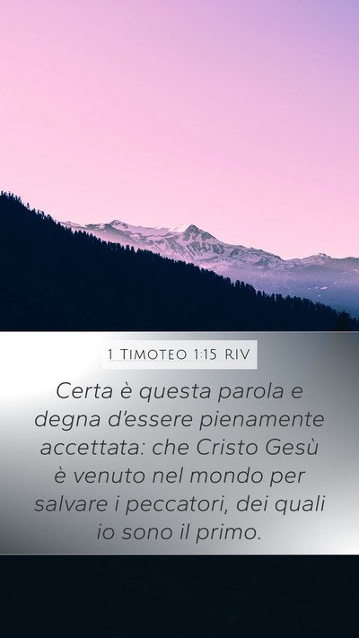 1 Timoteo 1:15 RIV Bible Verse Image