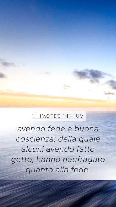 1 Timoteo 1:19 RIV Bible Verse Image