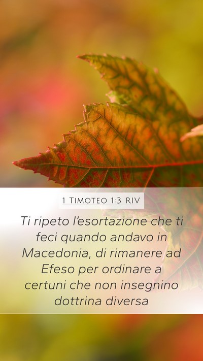 1 Timoteo 1:3 RIV Mobile Phone Wallpaper - Ti ripeto l’esortazione che ti feci quando - Mobile Bible Verse Wallpaper