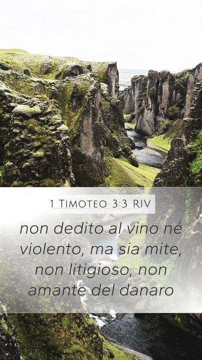 1 Timoteo 3:3 RIV Bible Verse Image