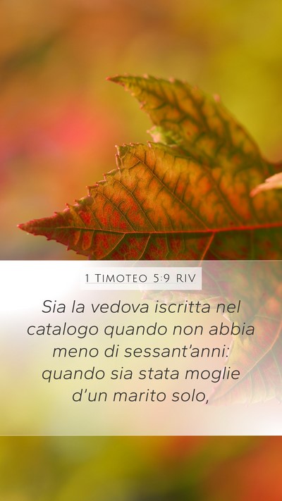 1 Timoteo 5:9 RIV Bible Verse Image