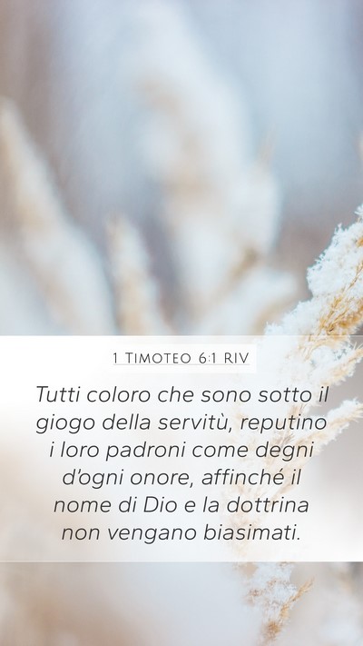 1 Timoteo 6:1 RIV Bible Verse Image