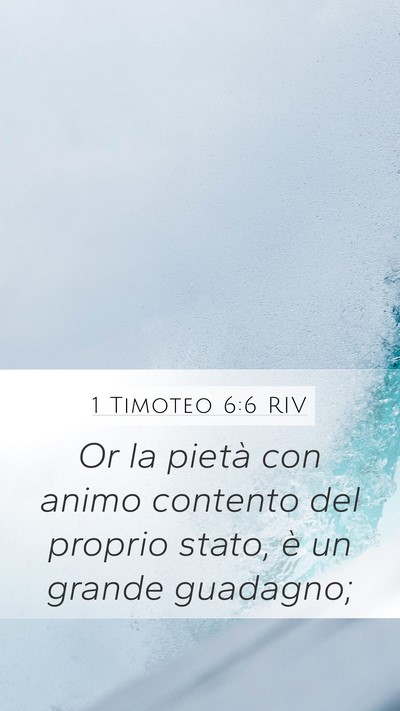 1 Timoteo 6:6 RIV Bible Verse Image