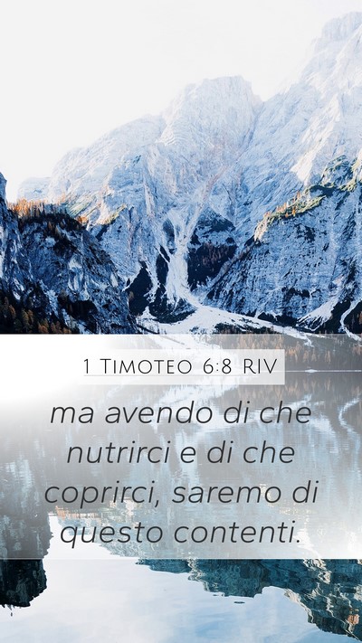 1 Timoteo 6:8 RIV Bible Verse Image