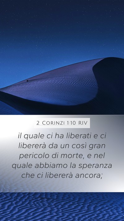 2 Corinzi 1:10 RIV Bible Verse Image