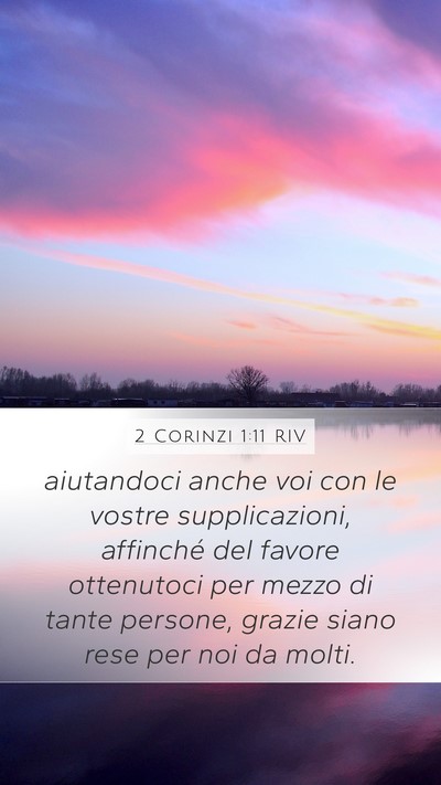 2 Corinzi 1:11 RIV Bible Verse Image