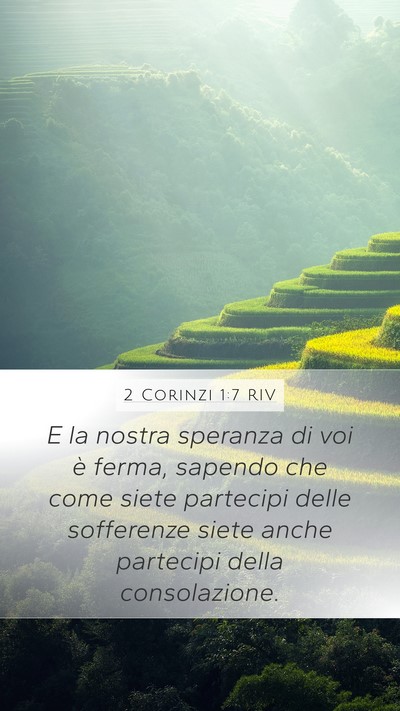 2 Corinzi 1:7 RIV Bible Verse Image