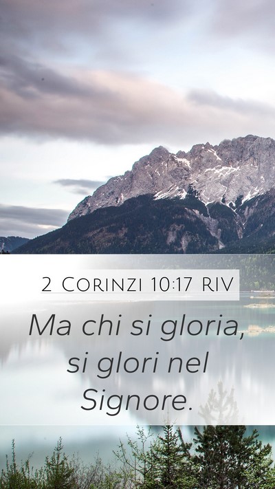 2 Corinzi 10:17 RIV Bible Verse Image