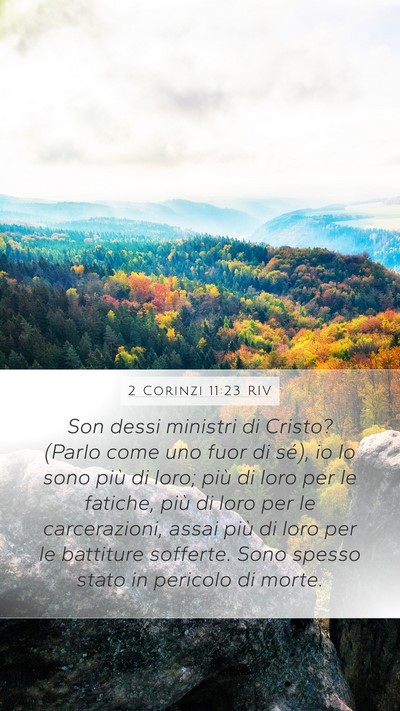 2 Corinzi 11:23 RIV Bible Verse Image