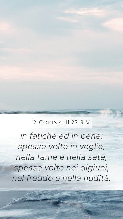 2 Corinzi 11:27 RIV Bible Verse Image