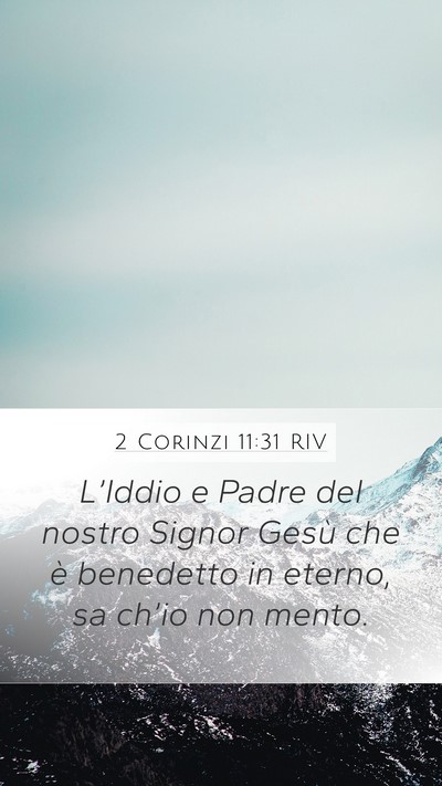 2 Corinzi 11:31 RIV Bible Verse Image
