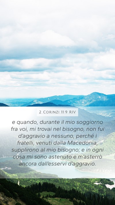 2 Corinzi 11:9 RIV Bible Verse Image