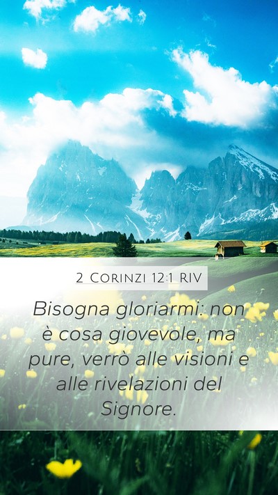 2 Corinzi 12:1 RIV Bible Verse Image