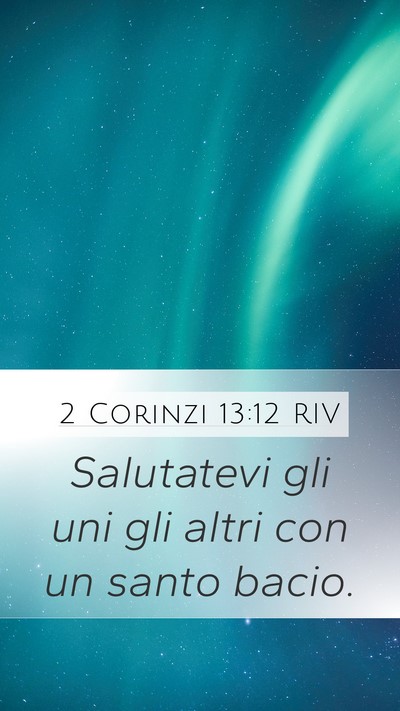 2 Corinzi 13:12 RIV Bible Verse Image