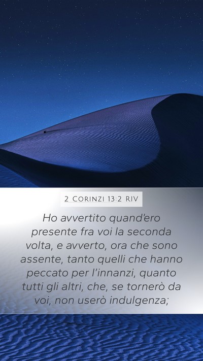 2 Corinzi 13:2 RIV Bible Verse Image