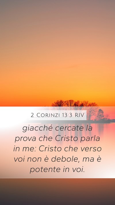 2 Corinzi 13:3 RIV Bible Verse Image