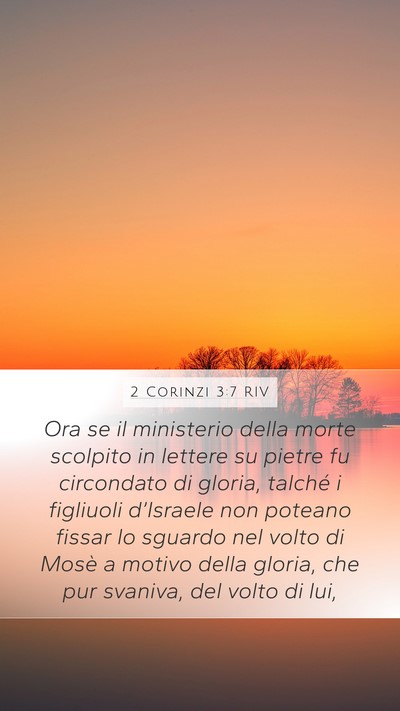 2 Corinzi 3:7 RIV Bible Verse Image