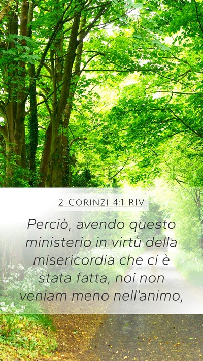 2 Corinzi 4:1 RIV Bible Verse Image