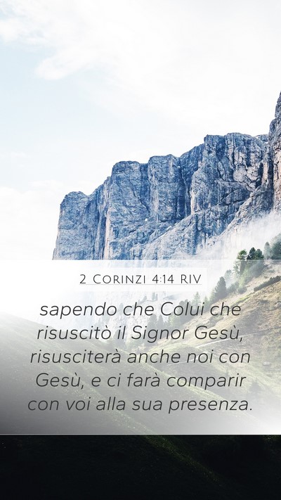 2 Corinzi 4:14 RIV Bible Verse Image