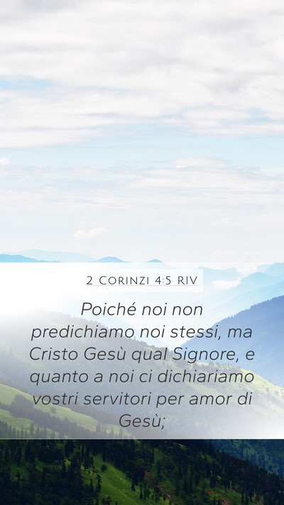 2 Corinzi 4:5 RIV Bible Verse Image